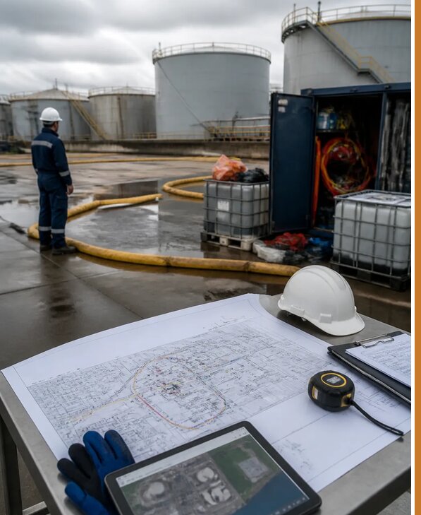 Разработка плана ликвидации разливов нефти в Луге